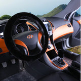 Winter Faux Wool Steering Wheel Cover Set in Pink