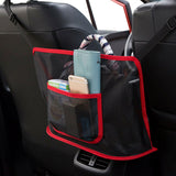GKmow 2 PCS Car Storage Mesh Pocket Between Two Seats Hanging Car Storage Organizer Rear Seat Pet Child Mesh Barrier Universal Mesh Storage Bag for Most Cars (Red #Upgrade Model)
