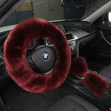 Creative Winter Wool Steering Wheel Cover for Cars
