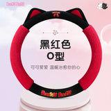Cute Plush Steering Wheel Cover for Winter Car Decor