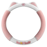 Cute Plush Steering Wheel Cover for Winter Car Decor