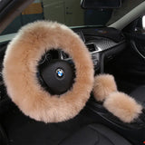 Creative Winter Wool Steering Wheel Cover for Cars