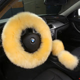 Creative Winter Wool Steering Wheel Cover for Cars