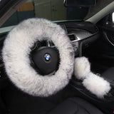 Creative Winter Wool Steering Wheel Cover for Cars