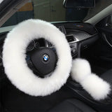 Creative Winter Wool Steering Wheel Cover for Cars