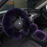 Creative Winter Wool Steering Wheel Cover for Cars