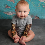 Sleeve Tattoo Print Baby Romper