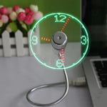 Led Light USB Fan Clock